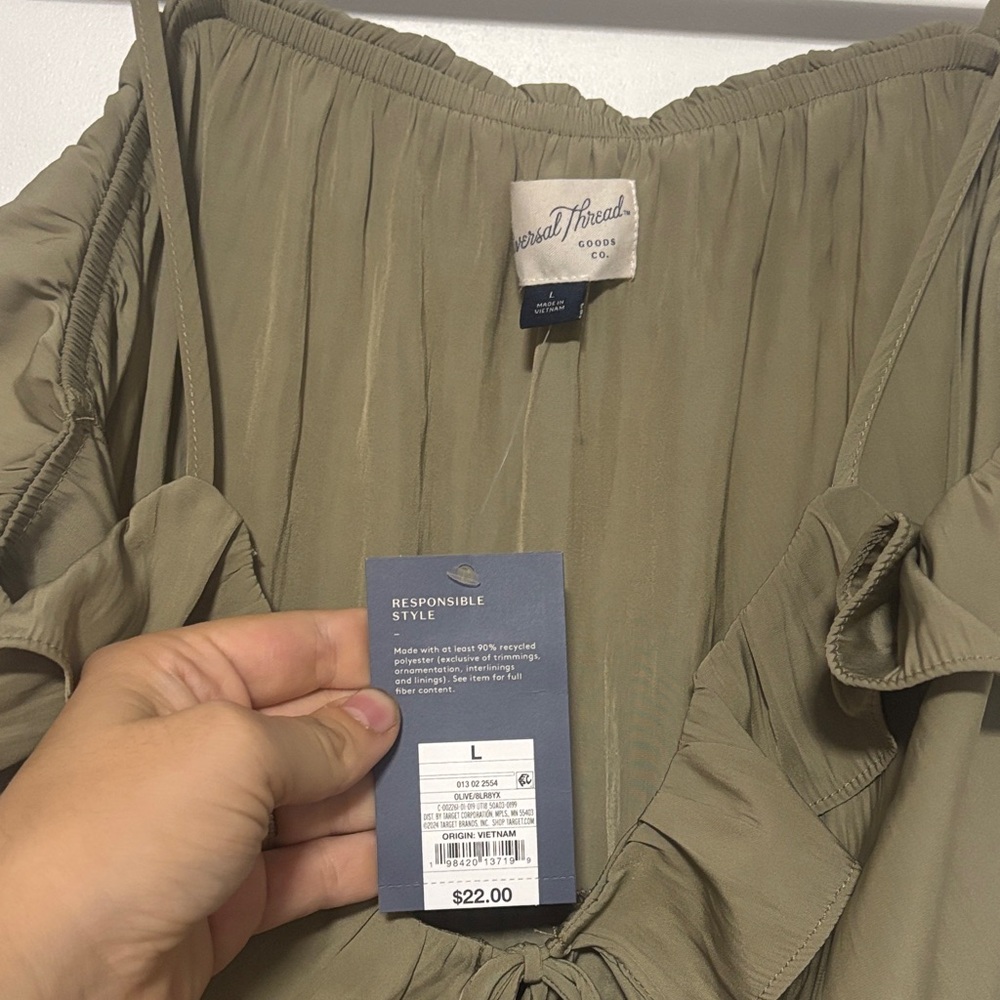 Universal Thread Olive Ruffle Camisole - Picture 2 of 3